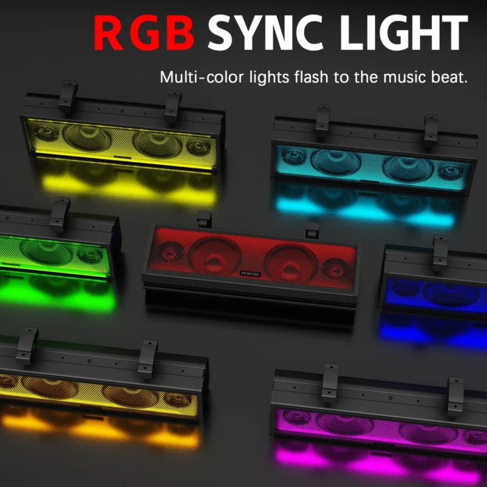 UTV/ATV 17" Bluetooth Sound Bar 4 Speaker Amplified Audio Waterproof with Multi-color Lighting for Golfcart Can Am - Image 2