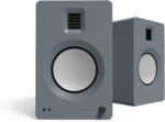 Kanto TUK Powered Speaker with Headphone Output | Built-in USB DAC | Special RCA with Phono Preamp | Bluetooth | AMT Tweeter | 5.25" Driver | Pair | Matt Grey