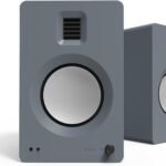 Kanto TUK Powered Speaker with Headphone Output | Built-in USB DAC | Special RCA with Phono Preamp | Bluetooth | AMT Tweeter | 5.25" Driver | Pair | Matt Grey